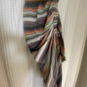 Just Bee Queen tulum skirt in striped linen blend xs